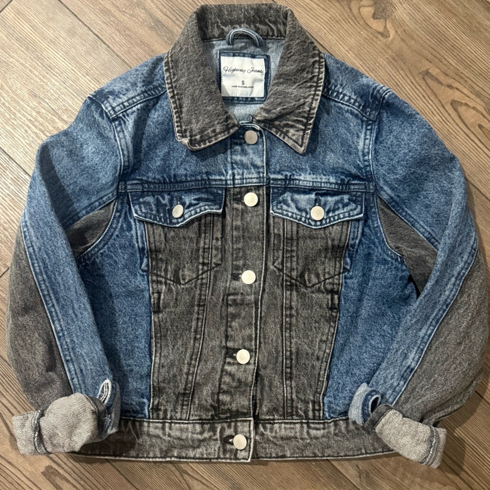 Highway Jeans Patchwork Denim Jacket Small Blue G… - image 2